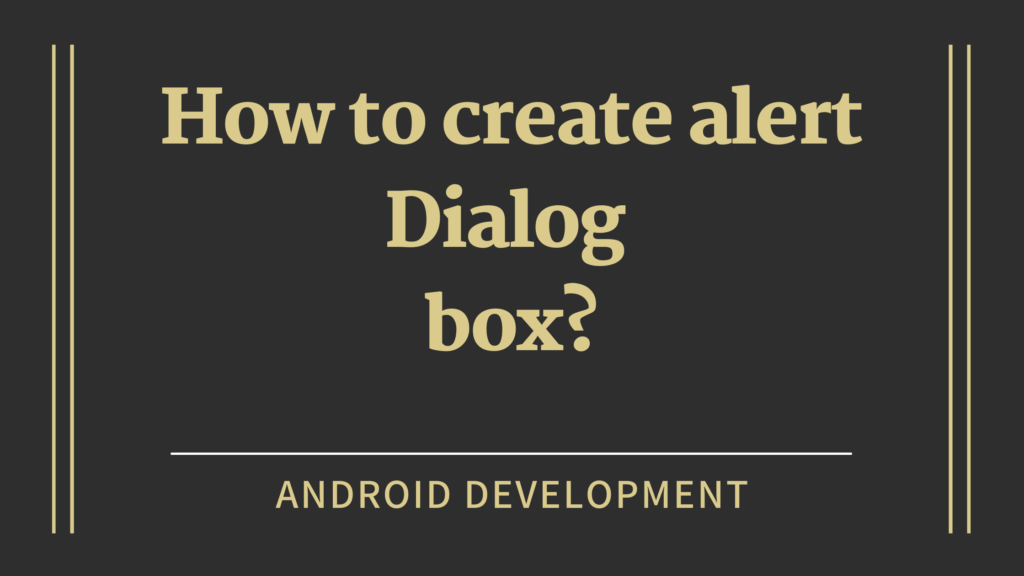 Alert dialog box