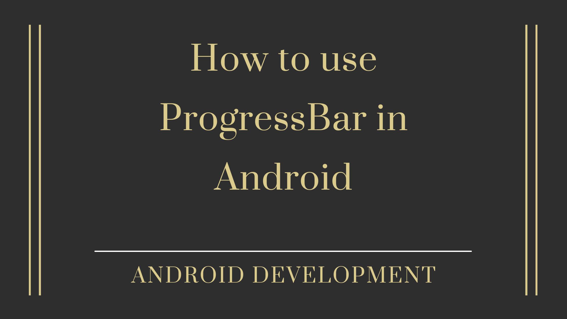 Progressbar in Android