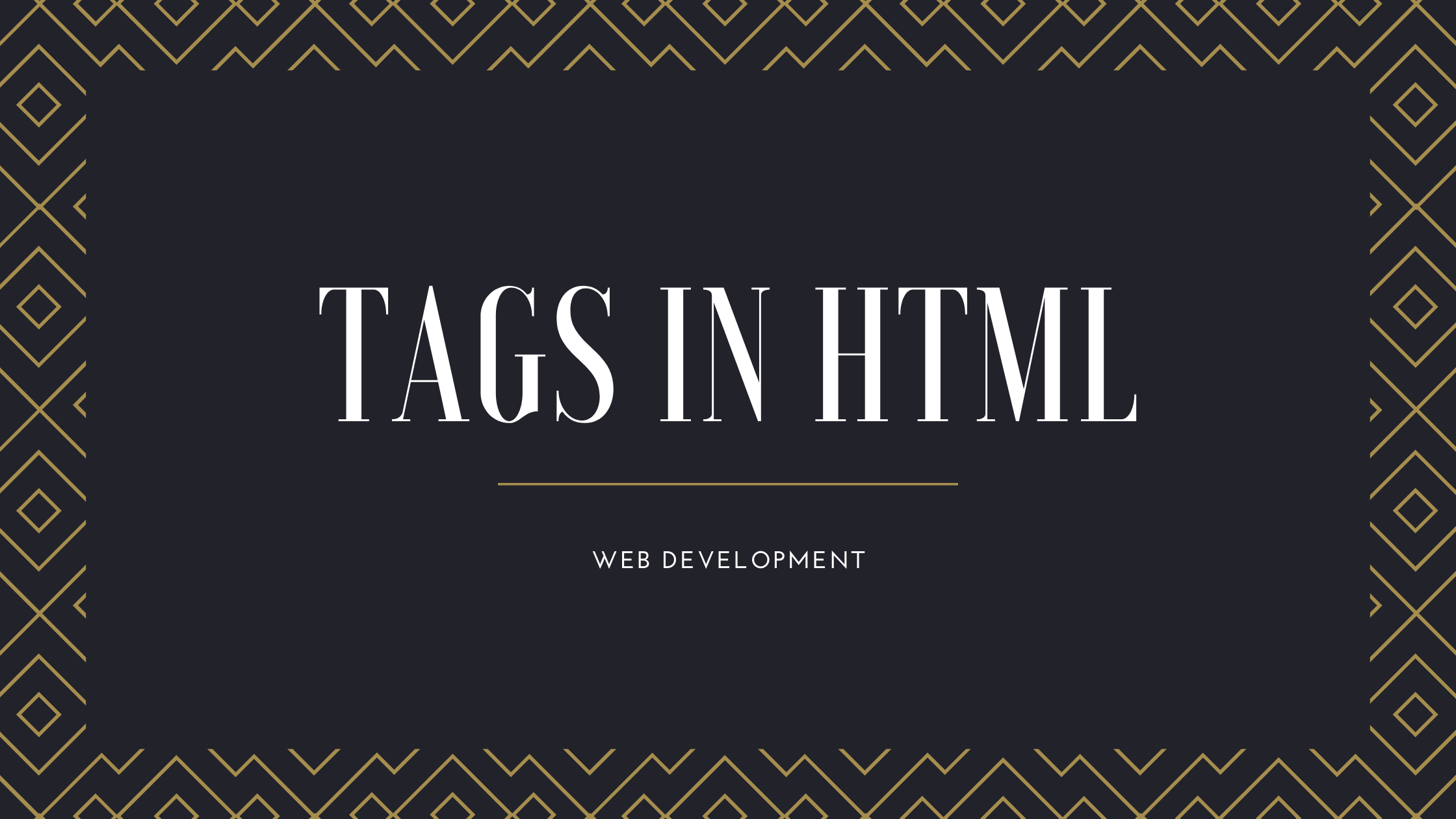 Tags in HTML