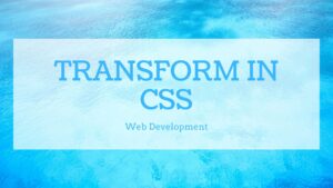 Read more about the article Transform in CSS | Web Development