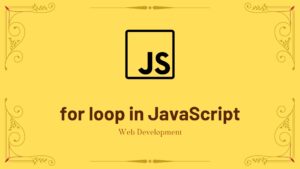 for loop in JavaScript