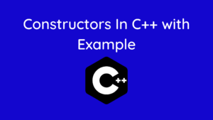 Constructors In C++