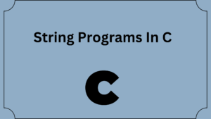 String Programs In C